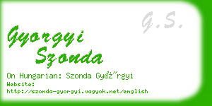 gyorgyi szonda business card